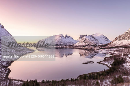 Sunset at Bergsbotn,Berg,Senja,Norway,Europe