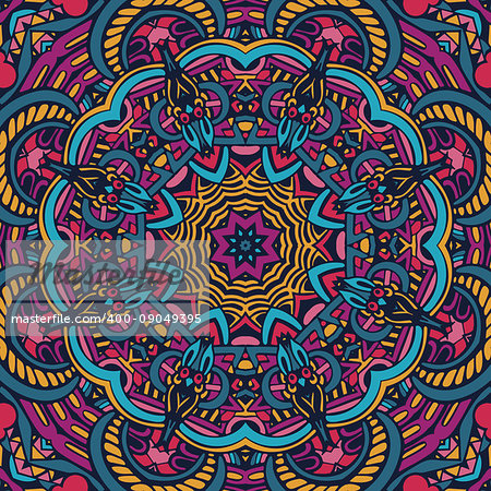 Abstract folk ethnic colorful geometric pattern print