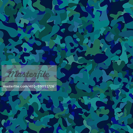 abstract vector chaotic spotted seamless pattern - blue