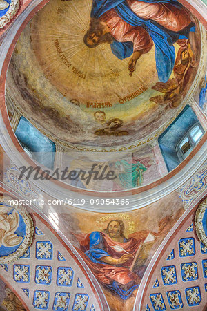 Frescoes, Cathedral, St. Anthony Monastery, UNESCO World Heritage Site, Veliky Novgorod, Novgorod Oblast, Russia, Europe