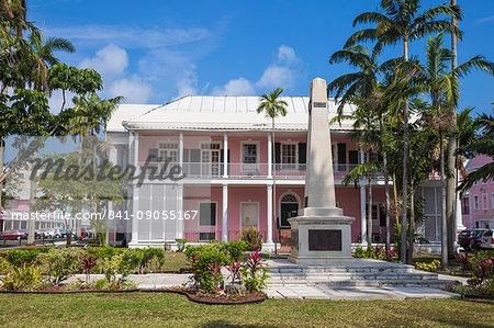 Parliament Square, Supreme Court and Garden of Remembrance, Nassau, Providence Island, Bahamas, West Indies, Caribbean, Central America