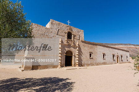 Exterior view of the Jesuit Mision de San Francisco Borja, Baja California, Mexico, North America