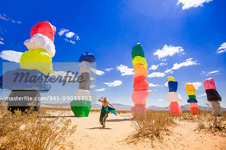 Seven Magic Mountains in Nevada, United States of America, North America