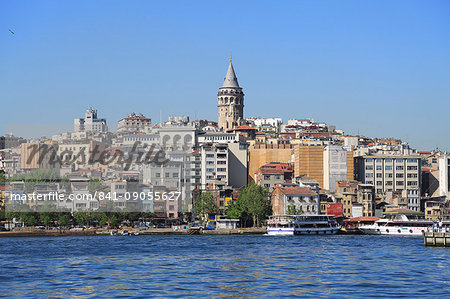 Galata Tower, Golden Horn, Beyoglu District, Istanbul, Turkey, Europe