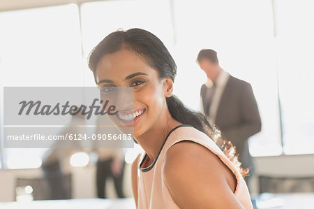 Portrait smiling, confident businesswoman