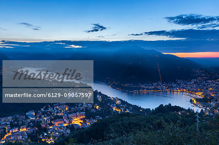 Dawn on Como, lake Como, Lombardy, Italy, Europe