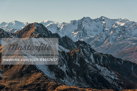 Italy, Trentino Alto Adige, Brenta group view from Luco peak.