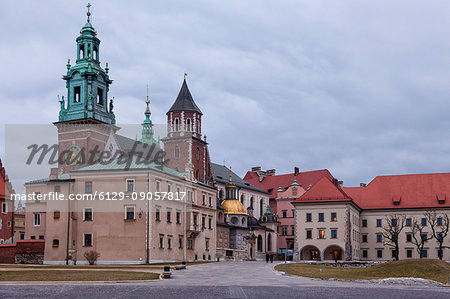 Krakow, Poland. Castle and cathedral's Wawel in Krakow, Poland. Inside of castle is preserved the famous painting "Lady with an Emine"by Leonardo da Vinci