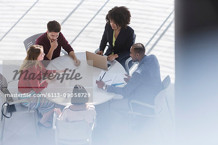 Business people planning, meeting at table in office