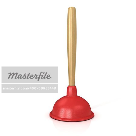 Plunger isolated on white background