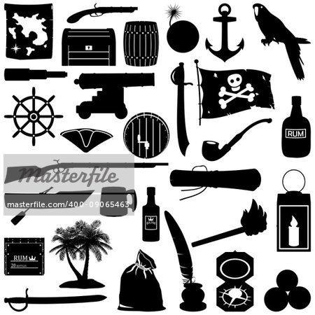 Vector Pirate Pictogram isolated on white background