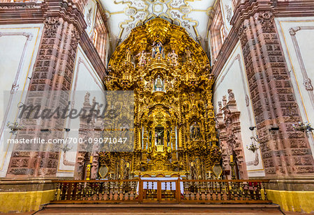 High Altar of the Templo Valenciana Church in Guanajuato City, Mexico