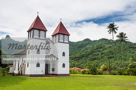 Haapiti Catholic Church, Moorea, Society Islands, French Polynesia, Pacific
