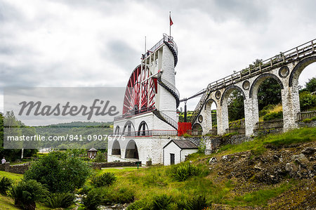 The Great Laxey Wheel, Isle of Man, crown dependency of the United Kingdom, Europe