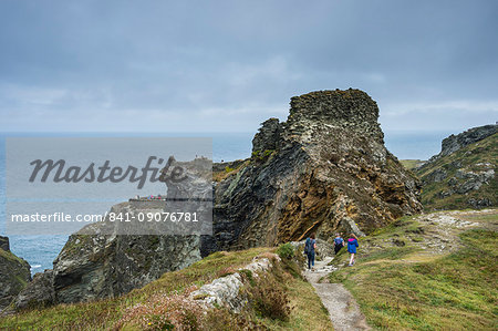 Tintagel Castle on Tintagel Island, Cornwall, England, United Kingdom, Europe