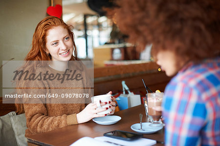 Friends relaxing in coffee shop