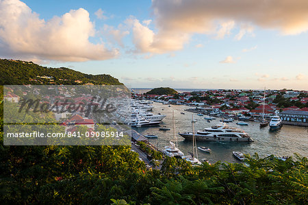View over the harbour of Gustavia, St. Barth (St. Barthelemy), Lesser Antilles, West Indies, Caribbean, Central America View over the harbour of Gustavia, St. Barth (St. Barthelemy), Lesser Antilles, West Indies, Caribbean, Central America