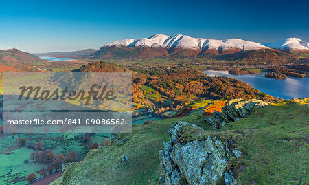 Derwentwater, Skiddaw and Blencathra mountains above Keswick, from Cat Bells, Lake District National Park, Cumbria, England, United Kingdom, Europe Derwentwater, Skiddaw and Blencathra mountains above Keswick, from Cat Bells, Lake District National Park, Cumbria, England, United Kingdom, Europe