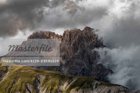 Corno Grande of Gran Sasso after the thunderstorm, Campo Imperatore, L'Aquila province, Abruzzo, Italy, Europe Corno Grande of Gran Sasso after the thunderstorm, Campo Imperatore, L'Aquila province, Abruzzo, Italy, Europe