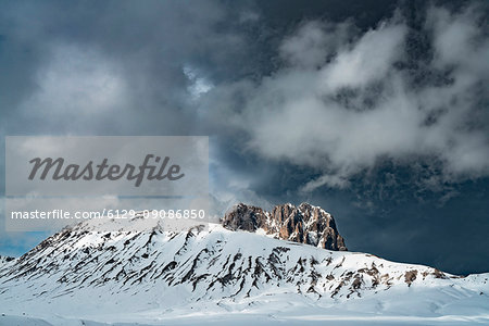 The plain of Campo Imperatore with the East Face of Gran Sasso and Monte Aquila, Campo Imperatore, L'Aquila province, Abruzzo, Italy, Europe