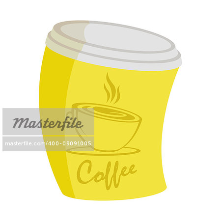 Logo of a coffee cup with a lid on a takeaway