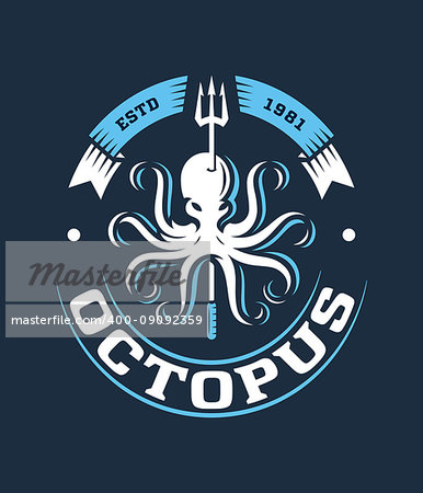 Colored vector illustration depicting an octopus for any use