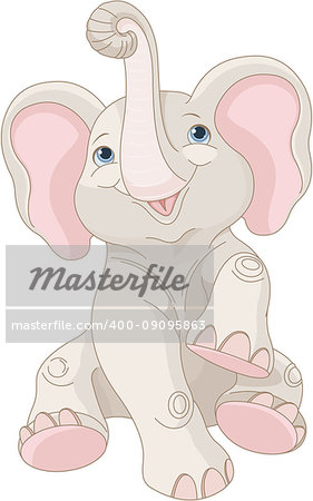 Illustration of a cute baby