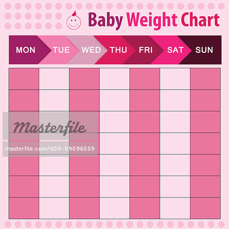 baby weight chart for mom - vector illustration