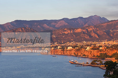 Summer sunset on Sorrento, Amalfi Coast, Naples province, Campania, Italy, Europe