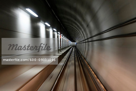 Metro Vancouver SkyTrain tunnel in Vancouver, British Columbia, Canada
