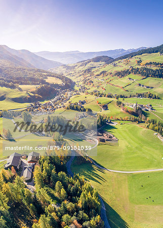 Santa Magdalena village, Funes Valley, Puez Odle Natural Park, South Tyrol, Italy