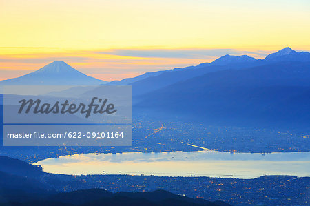 Beautiful view of Mount Fuji, Nagano Prefecture, Japan