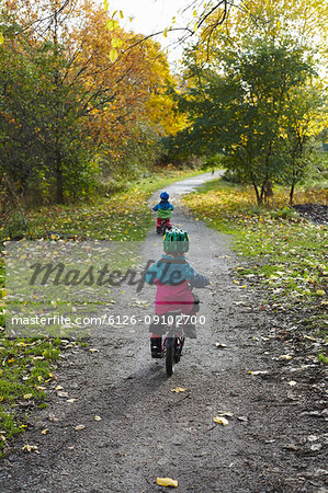 Boys cycling