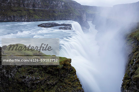 Gullfoss waterfall on Hvita river in Iceland
