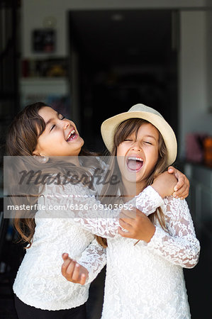 Two girls laughing in Sweden