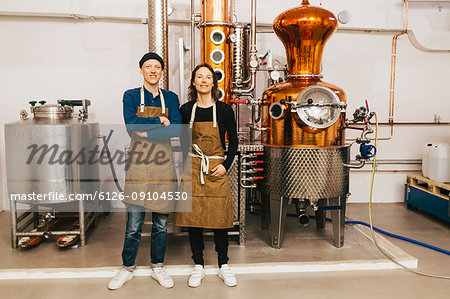 Small business owners of gin distillery in Sweden