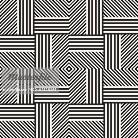 Abstract geometric pattern with stripes, lines. Seamless vector stylish ackground. Black and white lattice texture.