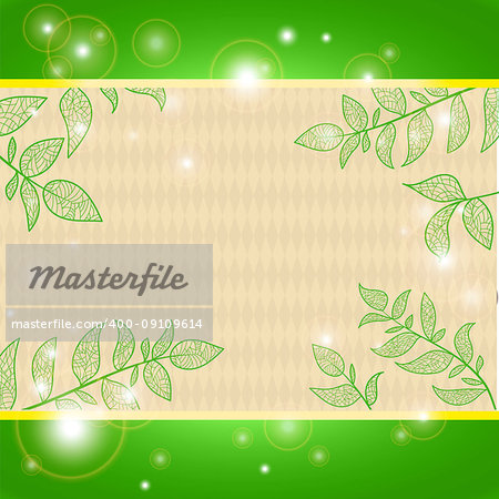 abstract background with branches and leaves for promotion, greeting card or invitation