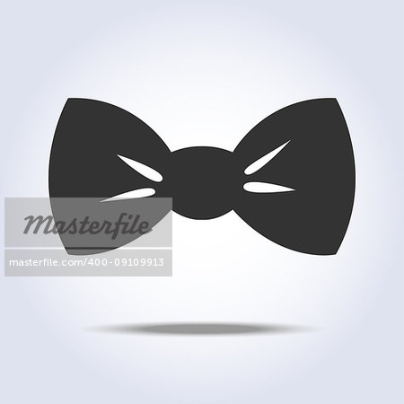 Bow tie icon gray colors. Vector illustration