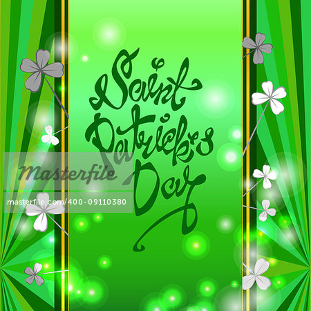 Saint Patrick s Day backgound. Vector illustration for spring design with ireland simbol clever