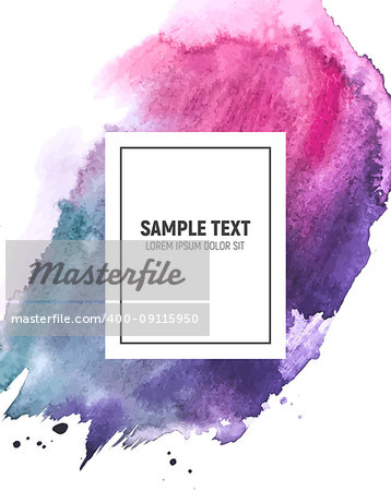 Abstract Paint Hand Drawn Watercolor Background Vector Illustration EPS10