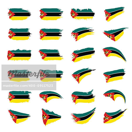 Mozambique flag, vector illustration on a white background