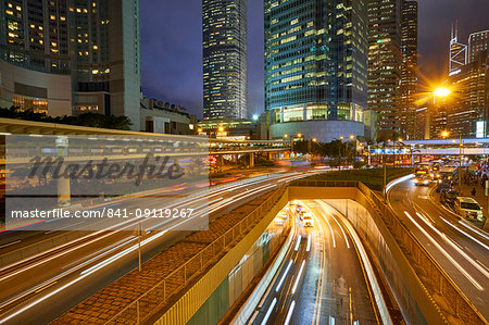 Rush hour traffic in Central, Hong Kong Island, Hong Kong, China, Asia