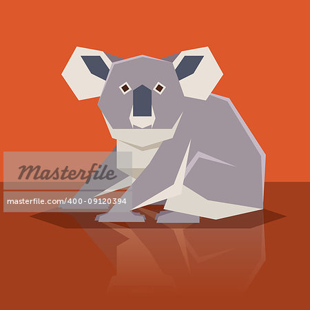 Vector image of the Flat design Koala