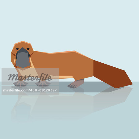 Vector image of the Flat design Platypus