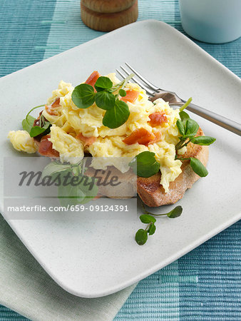 Scrambled eggs editorial food