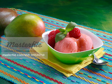 mango raspberry sorbet