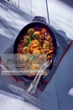 Shrimp rice with vegetables