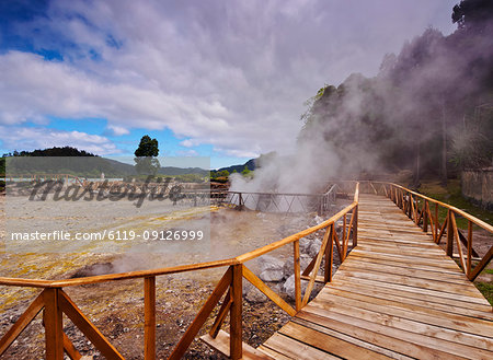 Fumarolas da Lagoa das Furnas, hot springs, Sao Miguel Island, Azores, Portugal, Atlantic, Europe