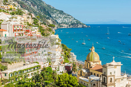 Positano, Amalfi coast, Salerno, Campania, Italy. Positano cityscape